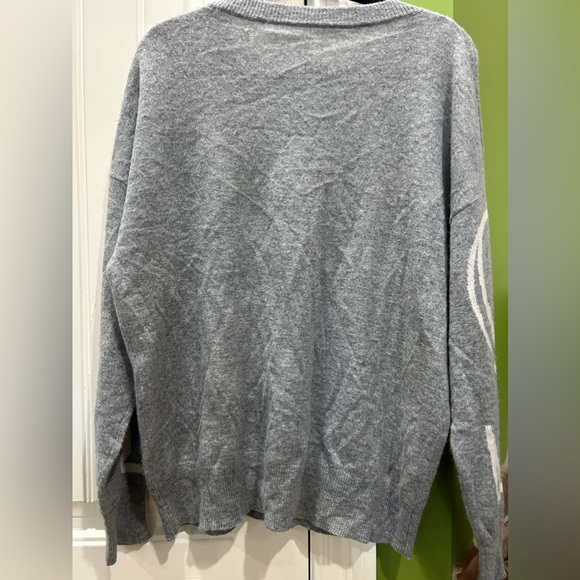 Rare New 360 Skull Traceable Cashmere Pullover Sweater Ski Gray L - Picture 5 of 5